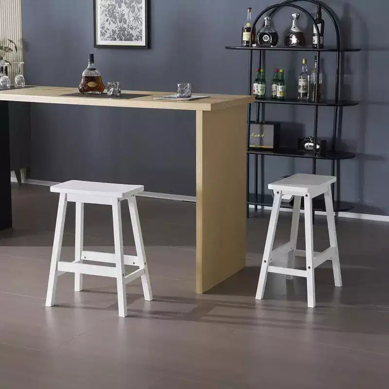 Tabouret de comptoir Karlhome en bois massif
