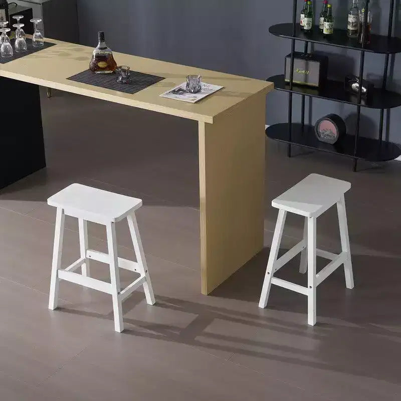 Tabouret de comptoir Karlhome en bois massif