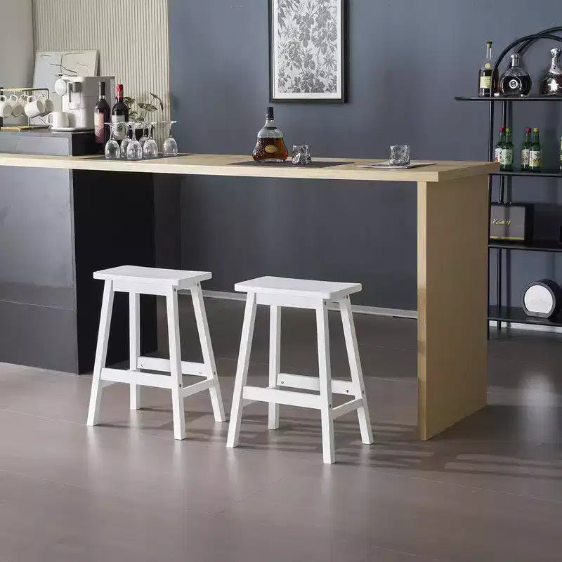 Tabouret de comptoir Karlhome en bois massif
