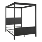 Chambre à coucher complète Shirley (lit et tables de chevet) – Noir – iNSPIREQ
