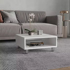 Fun little toys brand Eclipse 10 H Low Minimalistic Square Coffe Table with Open Storage White