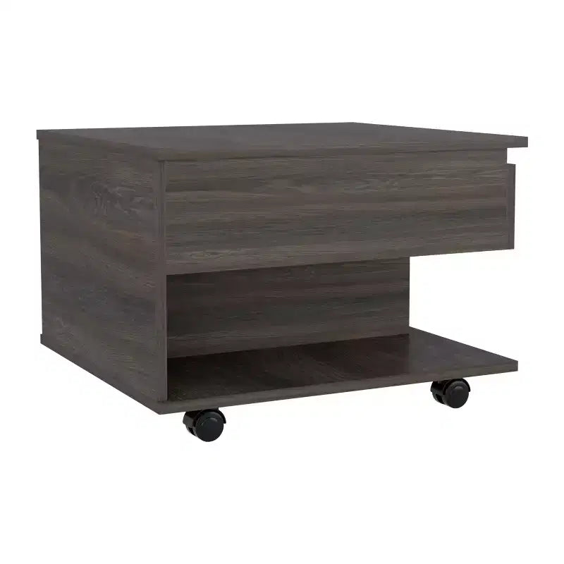 Petits jouets amusants marque Luanda Table basse relevable, roulettes, une étagère -Espresso