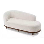 ModernLuxe Chaise Longue, Canapé Moderne du Milieu du Siècle avec Cadre en Bois d'Hévéa, Lit de Repos Orienté à Gauche pour Salon