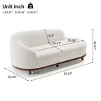 ModernLuxe Chaise Longue, Canapé Moderne du Milieu du Siècle avec Cadre en Bois d'Hévéa, Lit de Repos Orienté à Gauche pour Salon