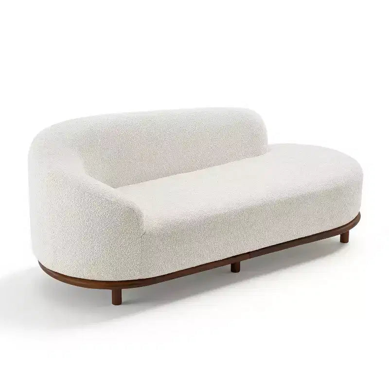 ModernLuxe Chaise Longue, Canapé Moderne du Milieu du Siècle avec Cadre en Bois d'Hévéa, Lit de Repos Orienté à Gauche pour Salon