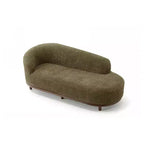 ModernLuxe Chaise Longue, Canapé Moderne du Milieu du Siècle avec Cadre en Bois d'Hévéa, Lit de Repos Orienté à Gauche pour Salon