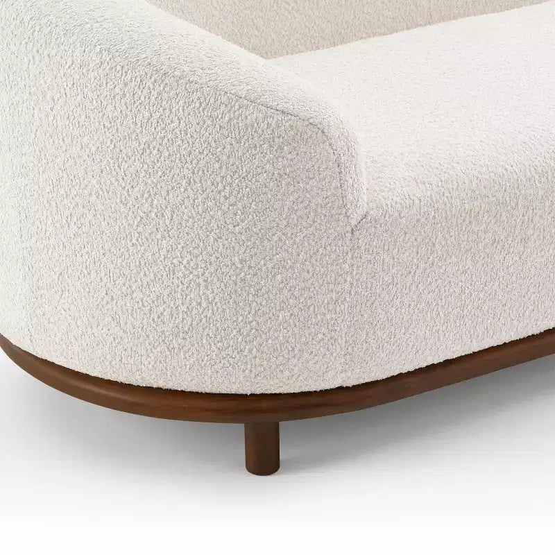 ModernLuxe Chaise Longue, Canapé Moderne du Milieu du Siècle avec Cadre en Bois d'Hévéa, Lit de Repos Orienté à Gauche pour Salon