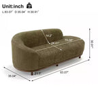 ModernLuxe Chaise Longue, Canapé Moderne du Milieu du Siècle avec Cadre en Bois d'Hévéa, Lit de Repos Orienté à Gauche pour Salon