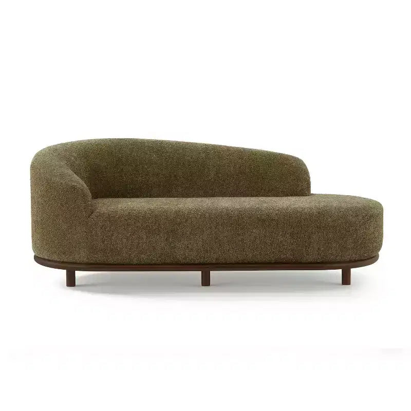 ModernLuxe Chaise Longue, Canapé Moderne du Milieu du Siècle avec Cadre en Bois d'Hévéa, Lit de Repos Orienté à Gauche pour Salon