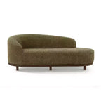 ModernLuxe Chaise Longue, Canapé Moderne du Milieu du Siècle avec Cadre en Bois d'Hévéa, Lit de Repos Orienté à Gauche pour Salon