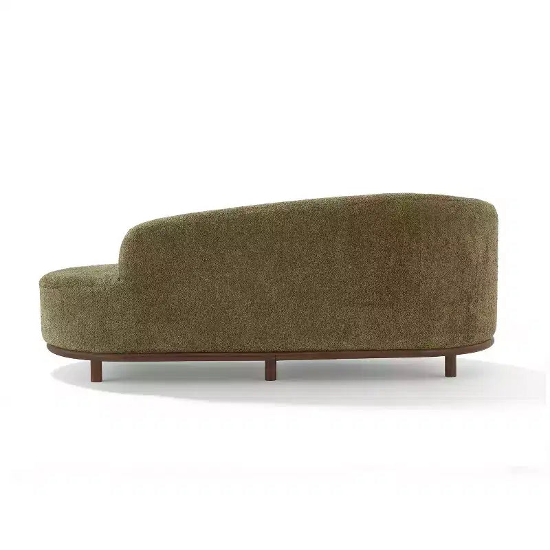 ModernLuxe Chaise Longue, Canapé Moderne du Milieu du Siècle avec Cadre en Bois d'Hévéa, Lit de Repos Orienté à Gauche pour Salon