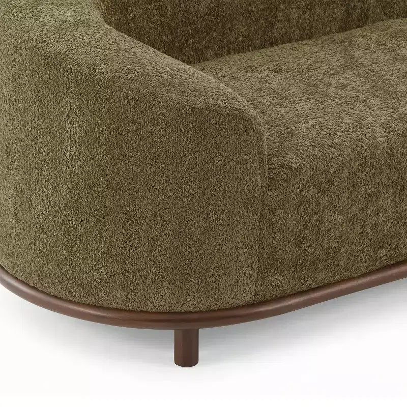 ModernLuxe Chaise Longue, Canapé Moderne du Milieu du Siècle avec Cadre en Bois d'Hévéa, Lit de Repos Orienté à Gauche pour Salon