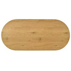 Table à manger ovale moderne avec pieds en C, grande table de cuisine élégante avec finition grain de bois pour la maison, le petit-déjeuner ou la salle à manger-Panipeachy