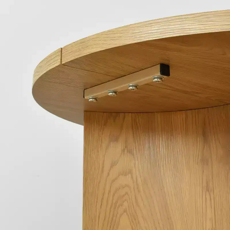 Table à manger ovale moderne avec pieds en C, grande table de cuisine élégante avec finition grain de bois pour la maison, le petit-déjeuner ou la salle à manger-Panipeachy