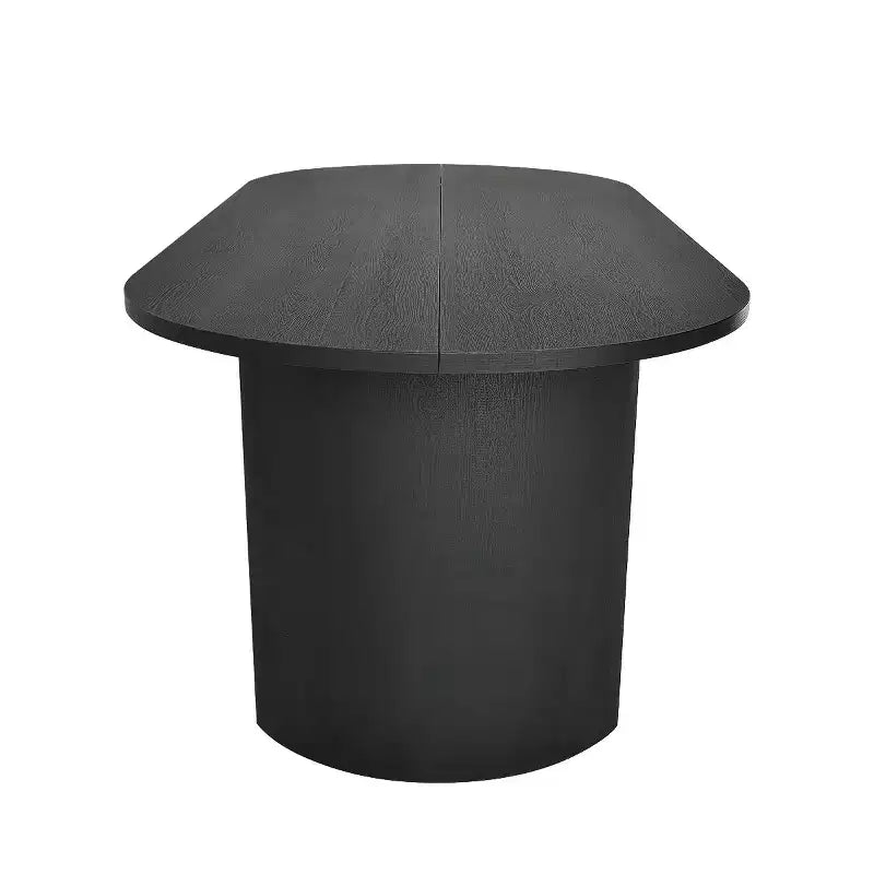Table à manger ovale moderne avec pieds en C, grande table de cuisine élégante avec finition grain de bois pour la maison, le petit-déjeuner ou la salle à manger-Panipeachy