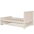 Lit plateforme moderne en bois Luxystar avec tête de lit, lit gigogne et meuble de rangement
