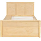 Lit plateforme moderne en bois Luxystar avec tête de lit, lit gigogne et meuble de rangement