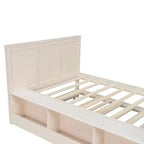 Lit plateforme moderne en bois Luxystar avec tête de lit, lit gigogne et meuble de rangement