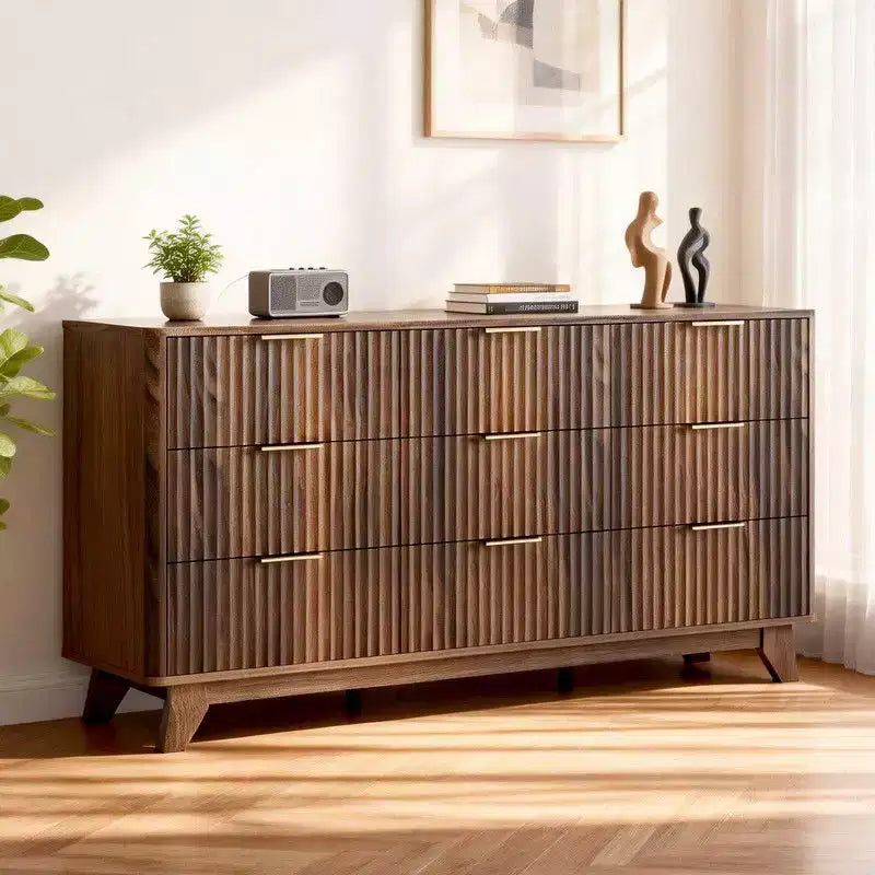 Karl Home 57In. 9 Drawer Grid Chest Dresser