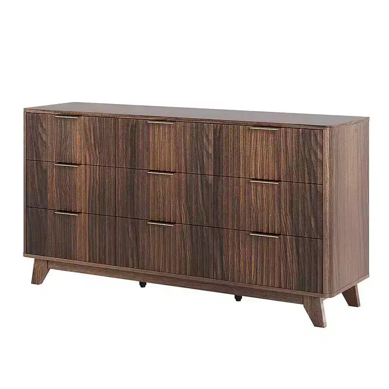 Commode Karl Home 57 po, 9 tiroirs, motif quadrillé