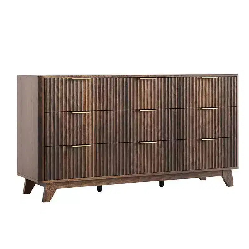 Commode Karl Home 57 po, 9 tiroirs, motif quadrillé