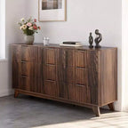Commode Karl Home 57 po, 9 tiroirs, motif quadrillé