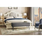 Banc ottoman de style moderne du milieu du siècle avec rangement, banc à chaussures rembourré en similicuir, siège rectangulaire pour le bout du lit ou l'entrée, doubles charnières de sécurité
