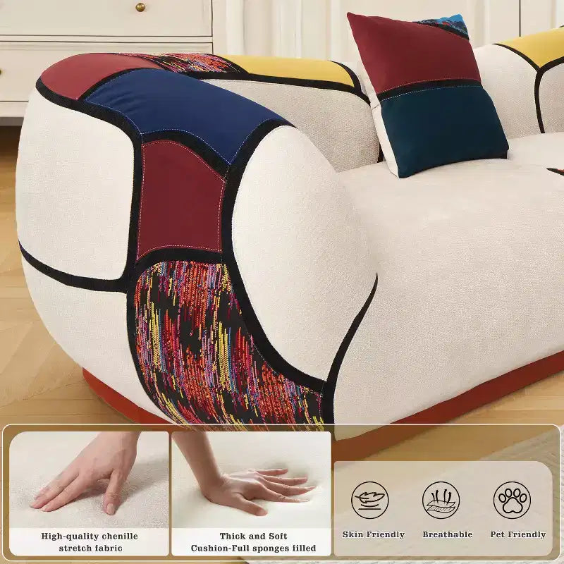 Canapé incurvé moderne ultra-large Dyonery de 104 pouces, canapé de sol sectionnel, équipé de coussins, aucun assemblage requis