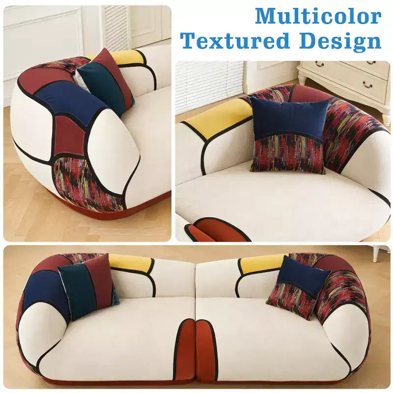 Canapé incurvé moderne ultra-large Dyonery de 104 pouces, canapé de sol sectionnel, équipé de coussins, aucun assemblage requis