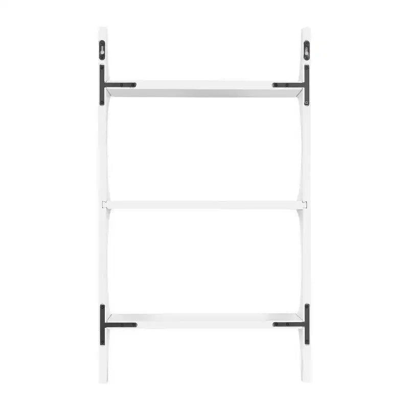 Étagère murale Kate et Laurel Scarlotte en bois, blanche, 18x6x30