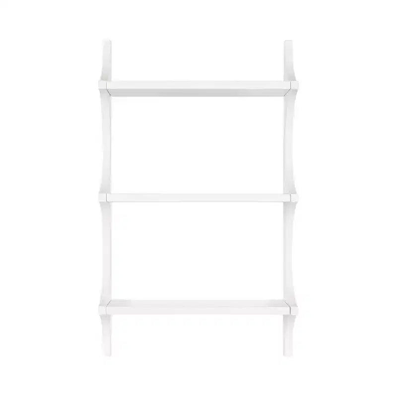 Étagère murale Kate et Laurel Scarlotte en bois, blanche, 18x6x30