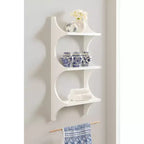 Étagère murale Kate et Laurel Scarlotte en bois, blanche, 18x6x30