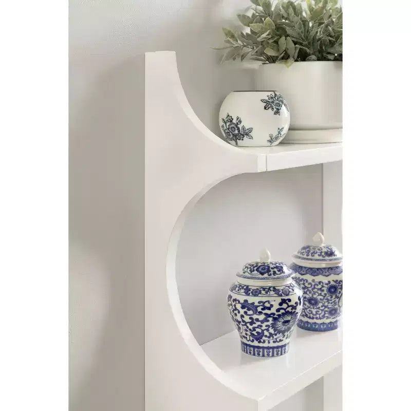 Étagère murale Kate et Laurel Scarlotte en bois, blanche, 18x6x30
