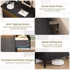 Commode moderne à 3/5/6/8 tiroirs avec lumière LED, petite table de chevet en bois et commode, meuble de rangement pour chambre, placard et salon