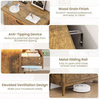 Commode moderne à 3/5/6/8 tiroirs avec lumière LED, petite table de chevet en bois et commode, meuble de rangement pour chambre, placard et salon