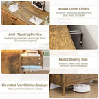 Commode moderne à 3/5/6/8 tiroirs avec lumière LED, petite table de chevet en bois et commode, meuble de rangement pour chambre, placard et salon