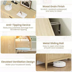 Commode moderne à 3/5/6/8 tiroirs avec lumière LED, petite table de chevet en bois et commode, meuble de rangement pour chambre, placard et salon