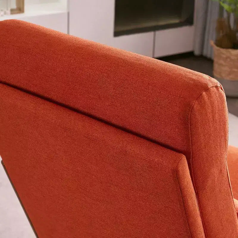 Karl Home Lot de 2 Chaises de Loisirs d'Intérieur en Lin avec Dossier Haut, Accoudoirs en Bois Massif et Cadre en Fer