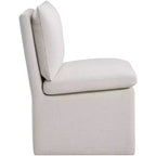 Meridian Furniture Nelori Chaise de salle à manger en tissu performance texturé lin, lot de 2