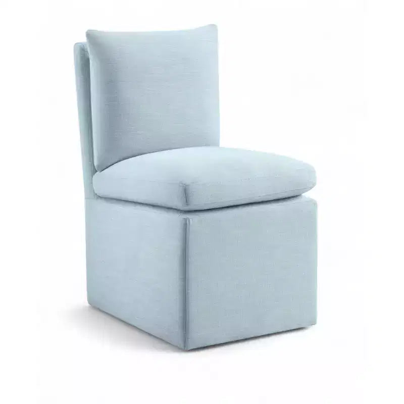 Meridian Furniture Nelori Chaise de salle à manger en tissu performance texturé lin, lot de 2