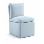 Meridian Furniture Nelori Chaise de salle à manger en tissu performance texturé lin, lot de 2