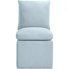 Meridian Furniture Nelori Chaise de salle à manger en tissu performance texturé lin, lot de 2