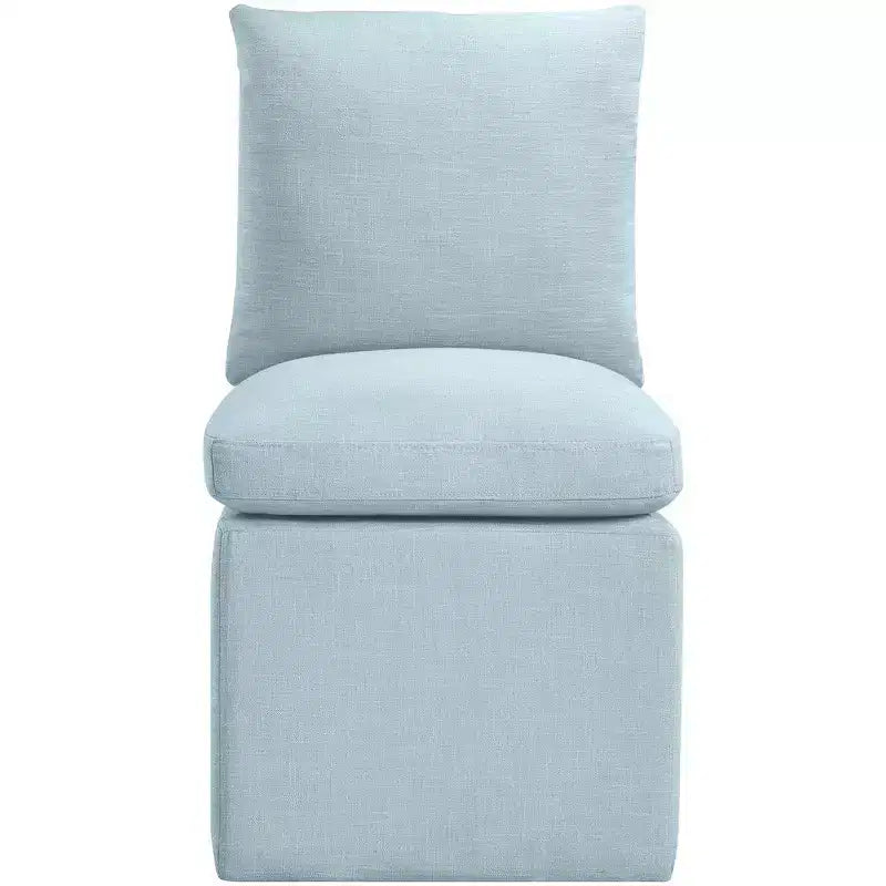 Meridian Furniture Nelori Chaise de salle à manger en tissu performance texturé lin, lot de 2