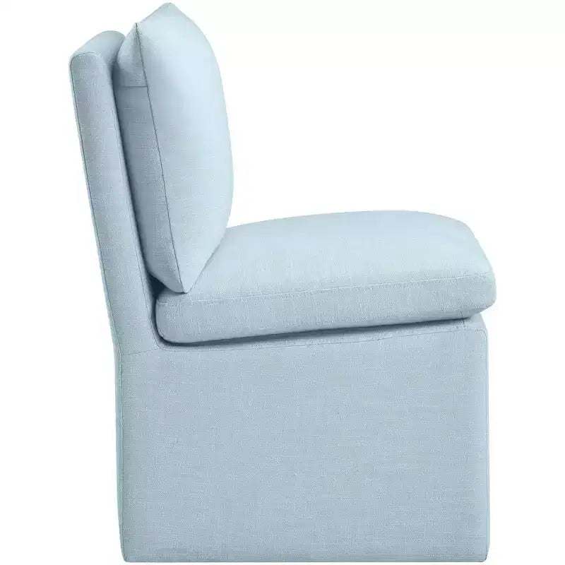 Meridian Furniture Nelori Chaise de salle à manger en tissu performance texturé lin, lot de 2
