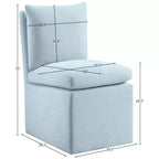 Meridian Furniture Nelori Chaise de salle à manger en tissu performance texturé lin, lot de 2
