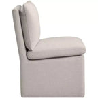 Meridian Furniture Nelori Chaise de salle à manger en tissu performance texturé lin, lot de 2