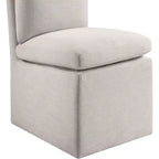 Meridian Furniture Nelori Chaise de salle à manger en tissu performance texturé lin, lot de 2