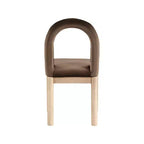Chaise de salle à manger Meridian Furniture Conrad en velours marron