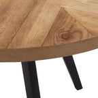 Ensemble table à manger ronde Jolana 45 et chaises de salle à manger tapissées - iNSPIRE Q