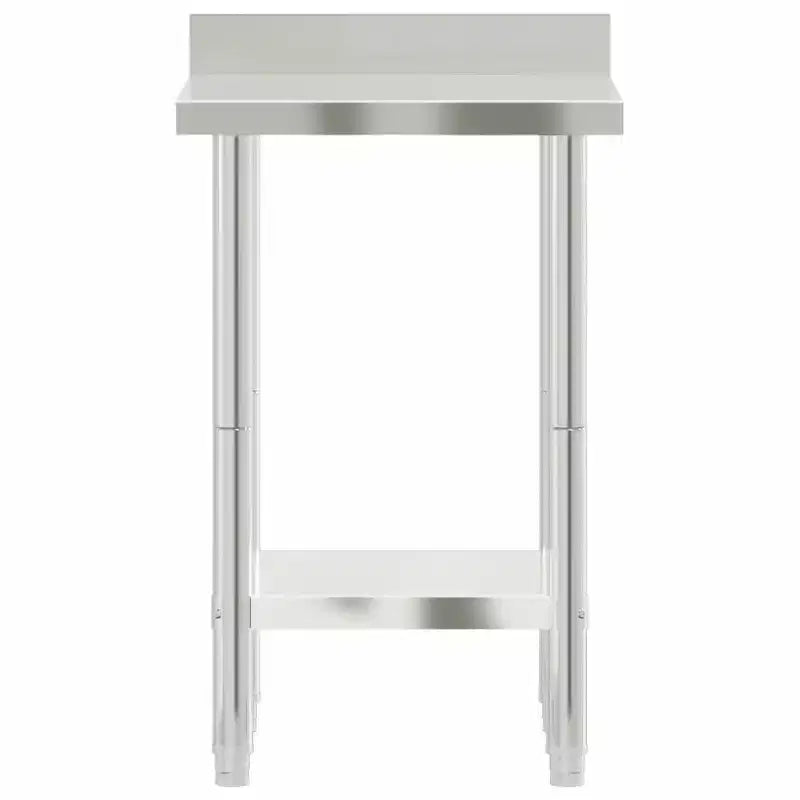 vidaXL Table de travail de cuisine avec crédence 32,5x21,7x36,6 cm Acier inoxydable